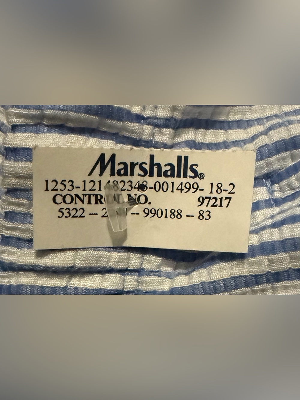 Light Blue/White Striped Lounge Shorts - Size Small - No Brand - Picture 5 of 6